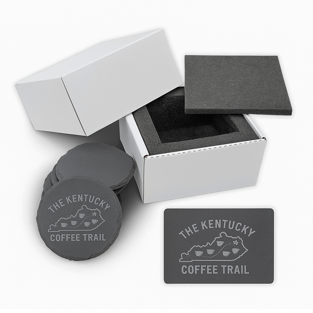 4" Round Slate Coasters - Set of 6