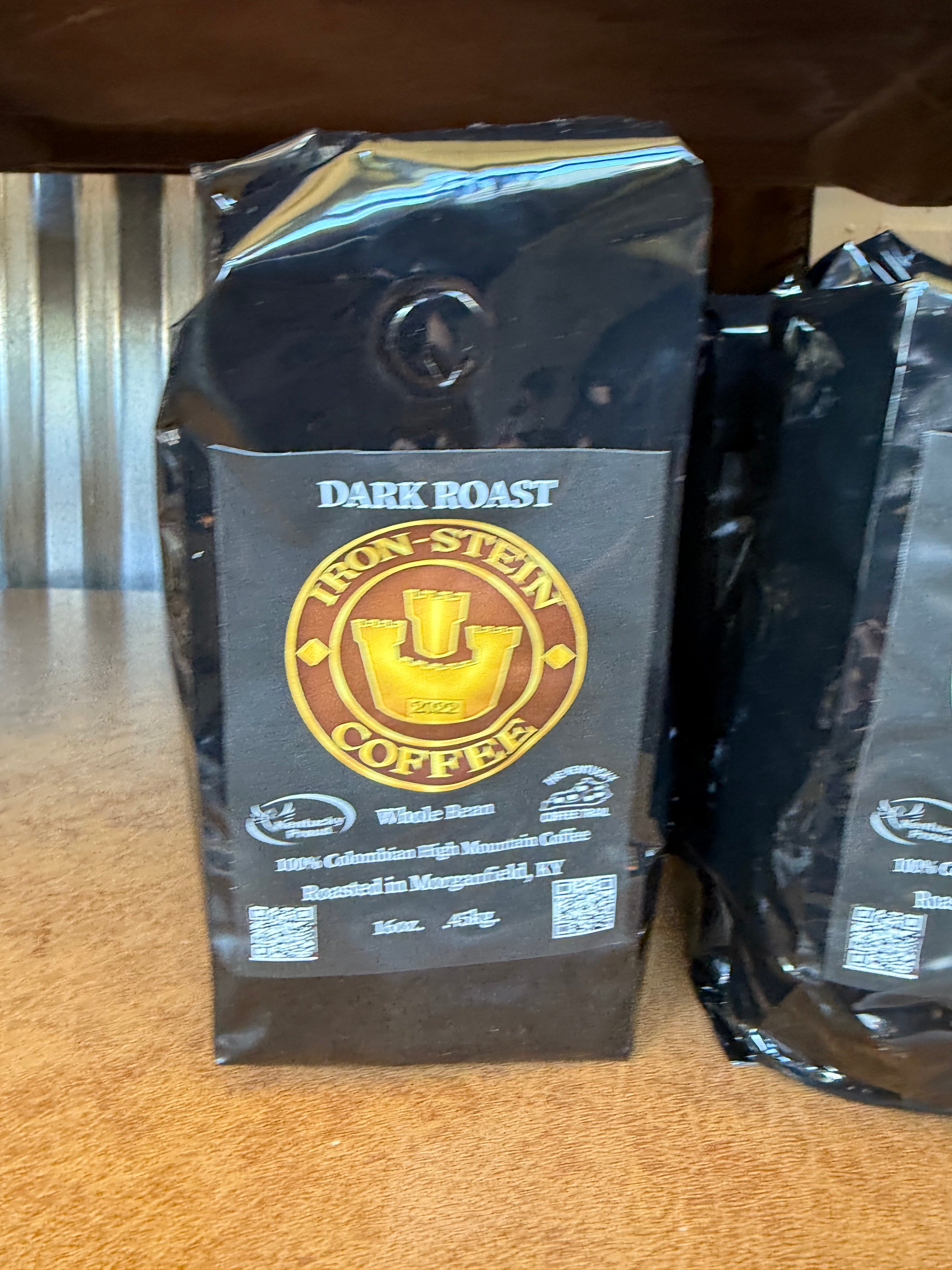 Iron Stein Coffee Dark Roast 16oz bag