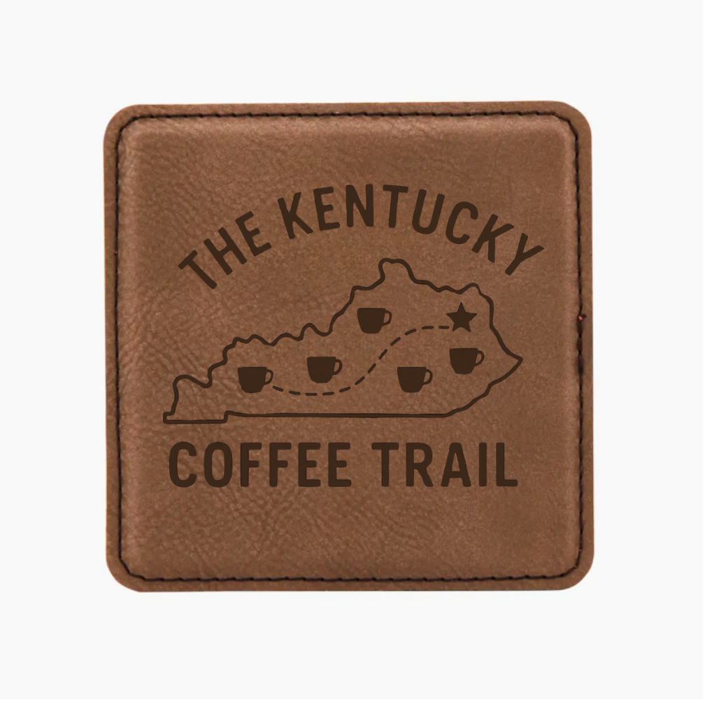 Laser Engraved Leatherette Coasters – 4" X 4" Square