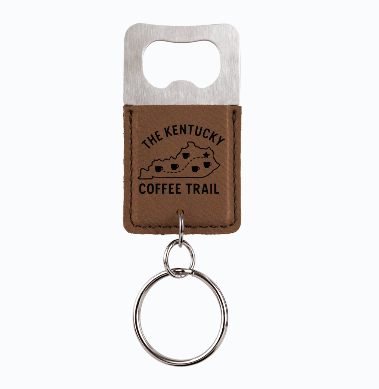 Leatherette Bottle Opener Keychain